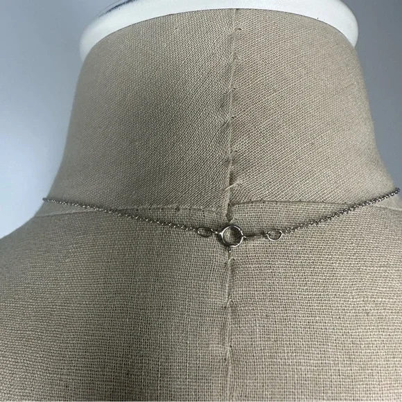 Zales blue and silver round necklace